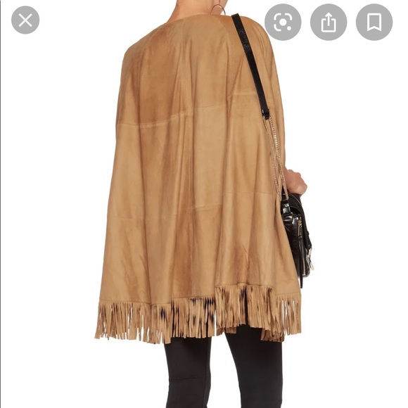 Alice + Olivia Lyn Suede Cape. Worn once. Size M - Picture 2 of 6